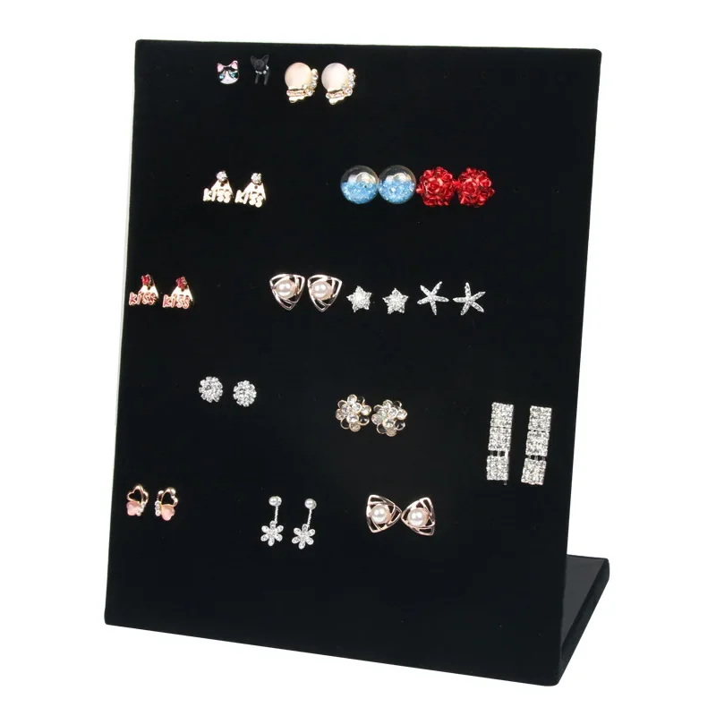 Flanel Sieradendoos Sieraden Display Oorbellen Stud Ketting Hanger Opslag Showcase Rack case Board