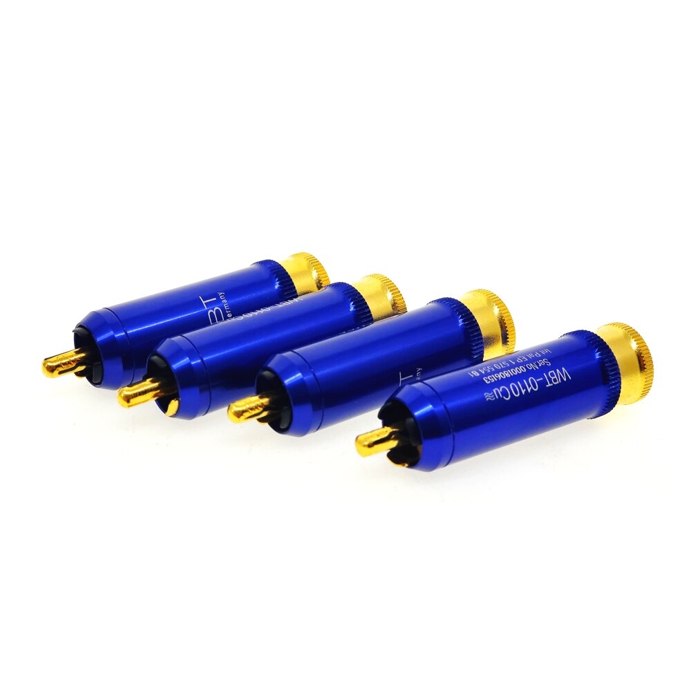 4 Wbt-0110g silber überzog RCA Audio- Energie verstärker Signal linie Lotus stecker hifi wbt-0110gnextgen unterschrift Audio- und Video stecker
