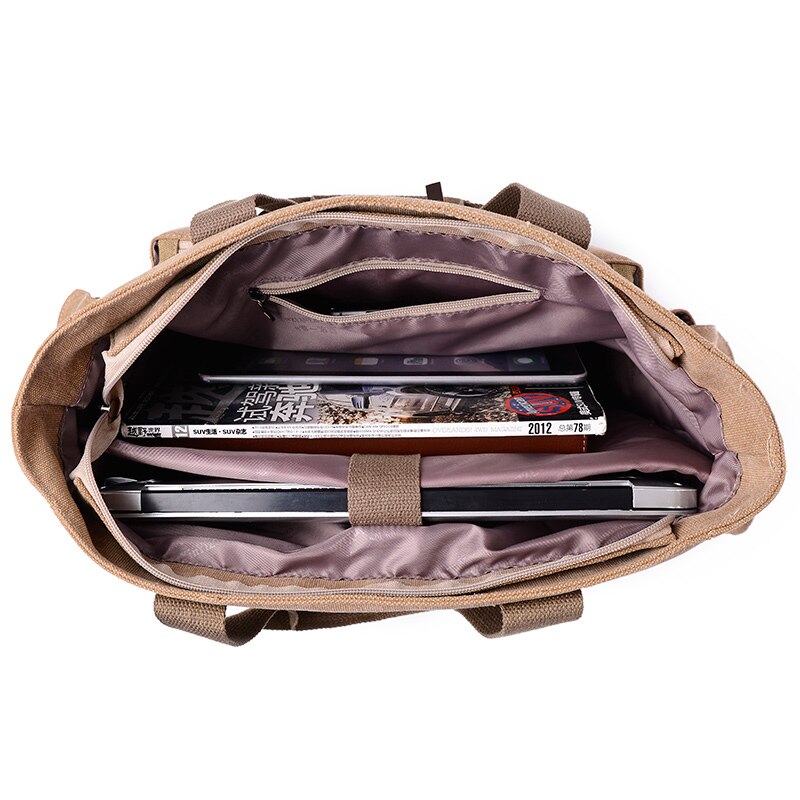 Leinwand Herren Umhängetaschen Einfarbig Multifunktions Männer Büro Jahrgang-tasche Mit Schlitz Tasche Crossbody Umhängetaschen Männer