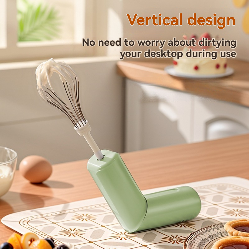 Mezclador de alimentos eléctrico portátil plegable, mezclador eléctrico de mano con recarga USB, batidor de huevos, utensilios de cocina para el hogar