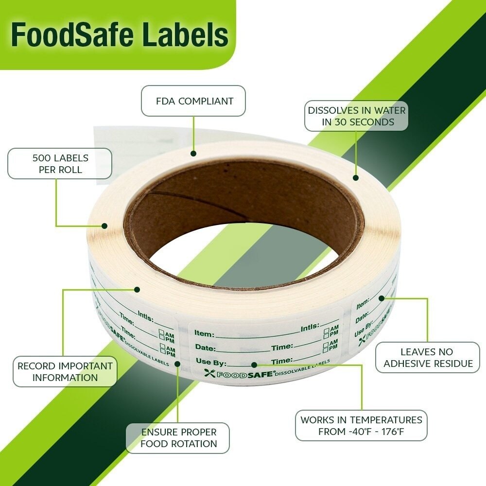 250 Pcs /roll green for Writing Labeling Self-Adhesive Removable Freezer Refrigerator Food Storage Paper Pantry Date DIY Labels