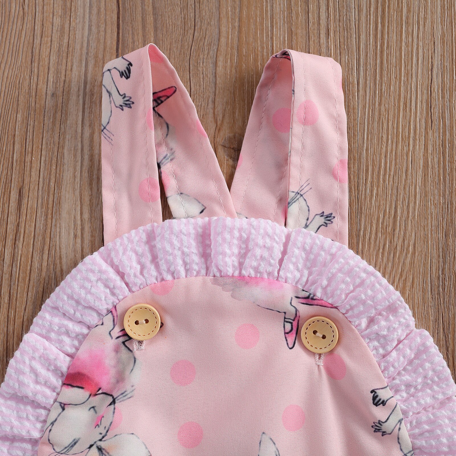 Focusnm 0-24m recém verão adorável bebê meninas meninos bodysuits coelho dos desenhos animados impressão sem mangas babados macacões