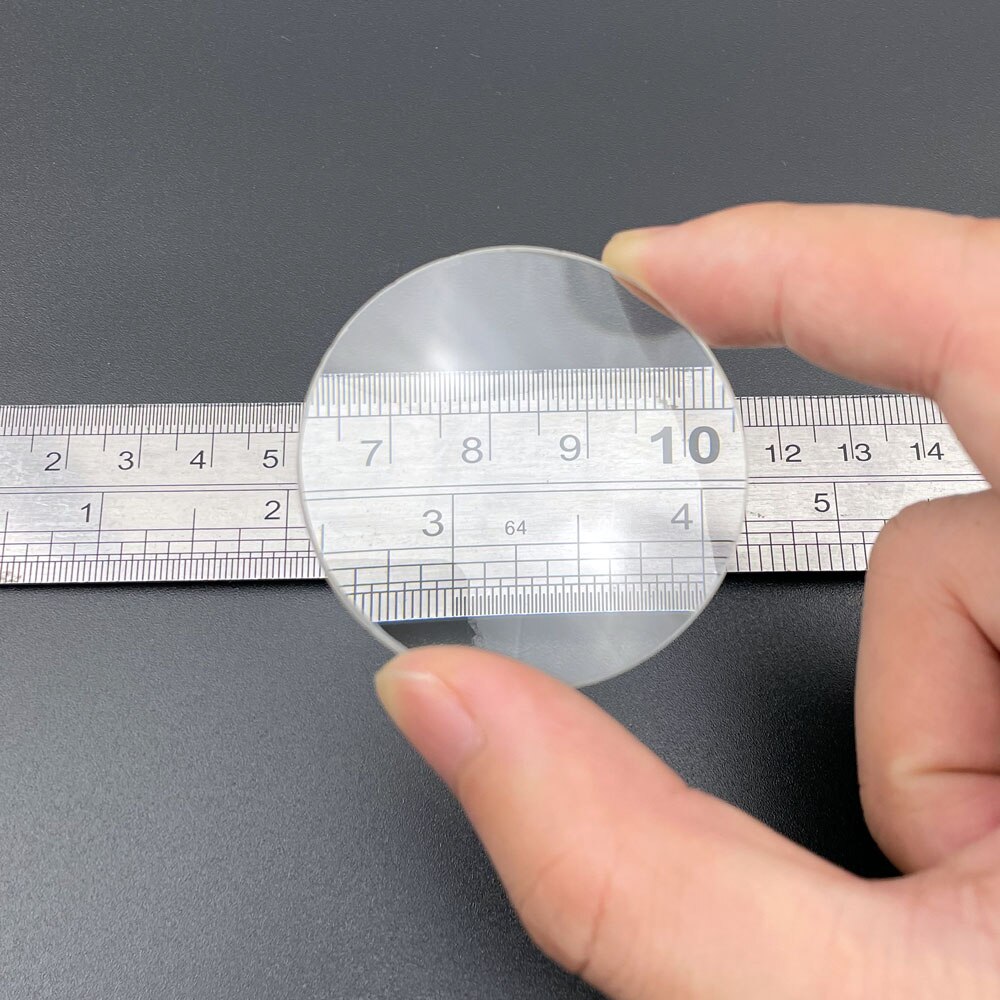 Lupa de 36mm, 40mm, 50mm, 80mm, lente de aumento 10x, 8x, 6x, vidrio óptico, proyector doble convexo, instrumento científico Experimental