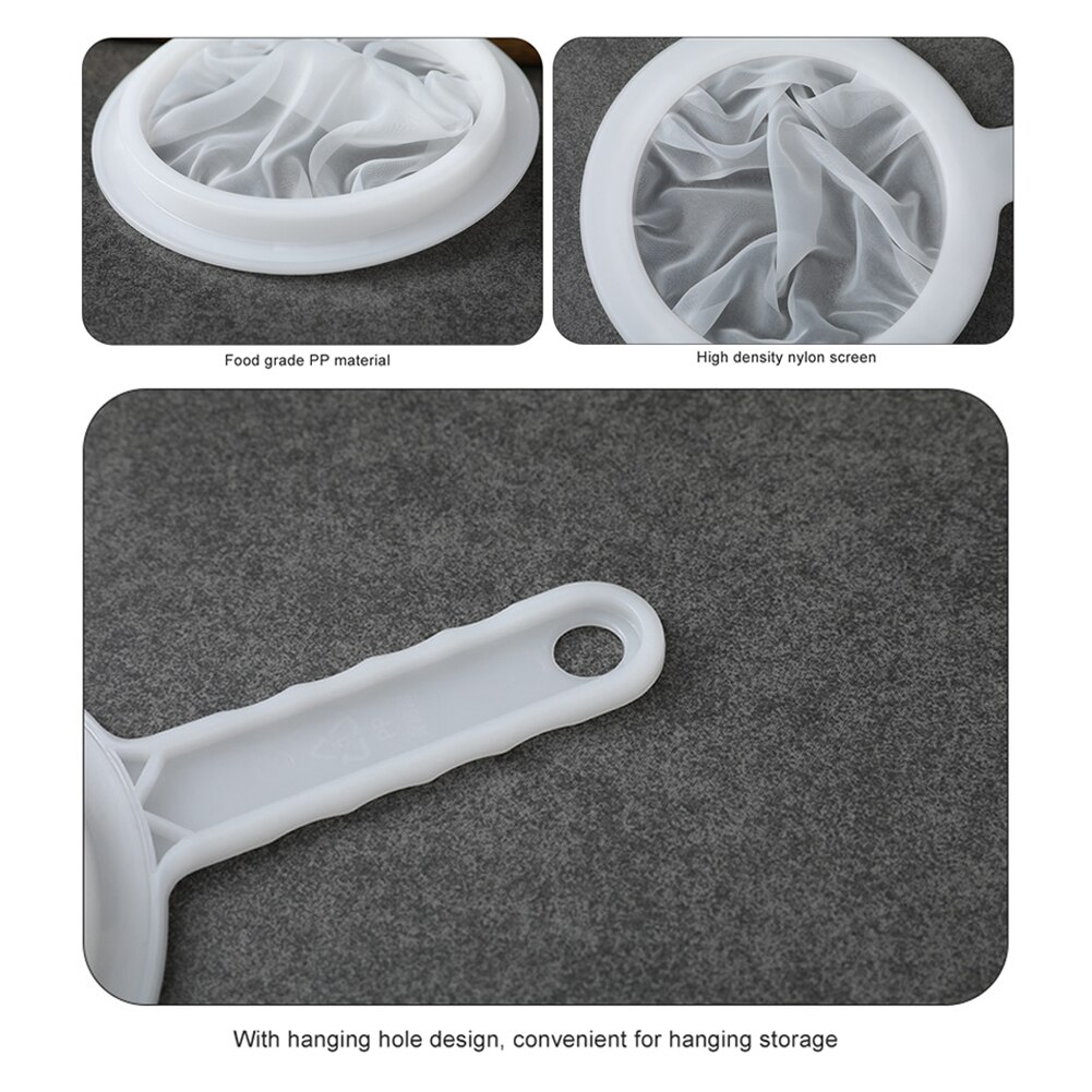 Mesh Kitchen Ultra-fine Mesh Strainer Kitchen Nylon Mesh Filter Spoon For Suitable For Soy Milk Coffee Filter Spoon For Soy Milk