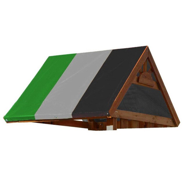 Balançoire extérieure parasol enfants bâche simple installation parasol aire de jeux toit abri de pluie neige et imperméable: 4