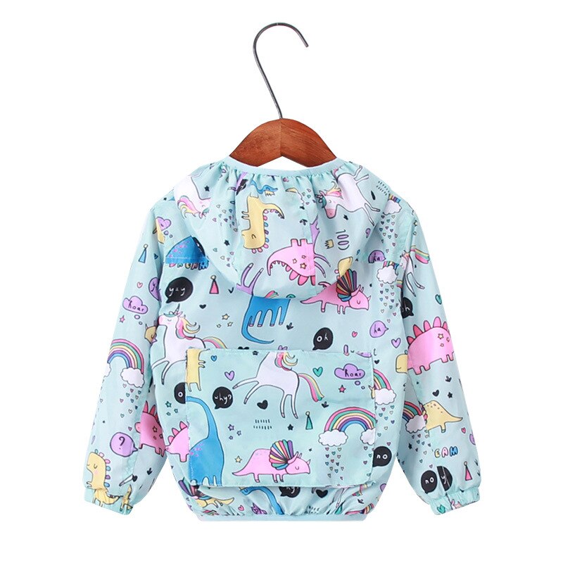 Unicornio Niñas Chaquetas Bebé Niña Niño Ropa Primavera Niños Estampado de manga larga Abrigo con capucha de unicornio Prendas de abrigo Tops Abrigo de bebé