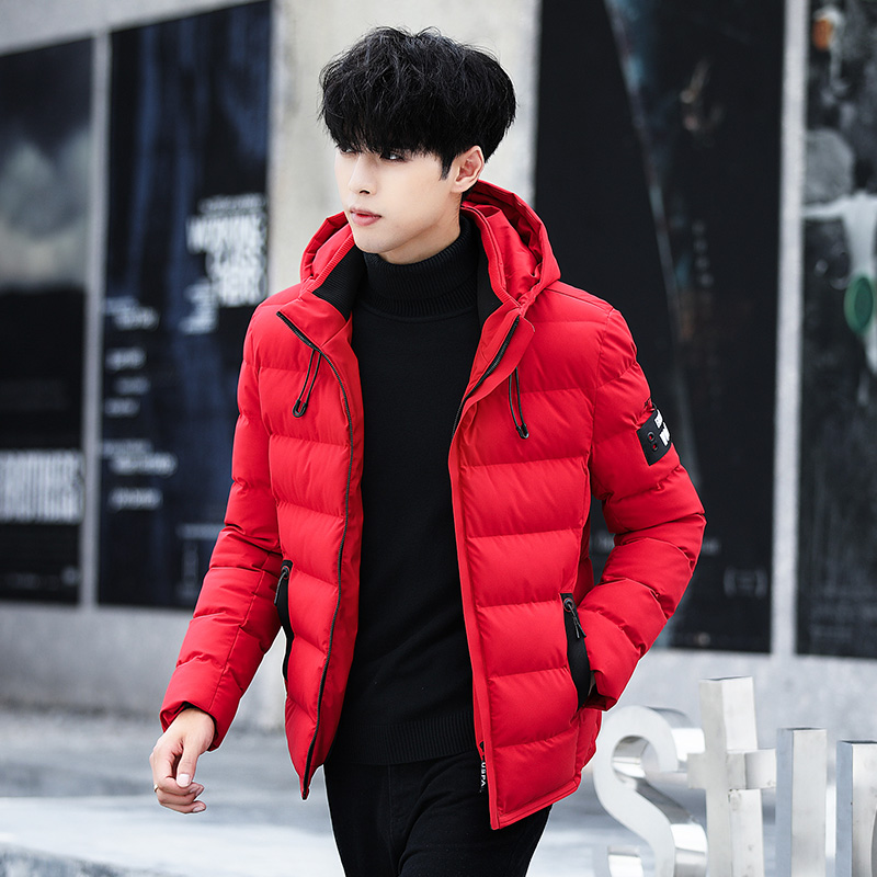 Drop Shipping New Fashion męska kurtka zimowa płaszcz z kapturem ciepłe męskie płaszcz zimowy Casual Slim Fit Student męski płaszcz Streetwear