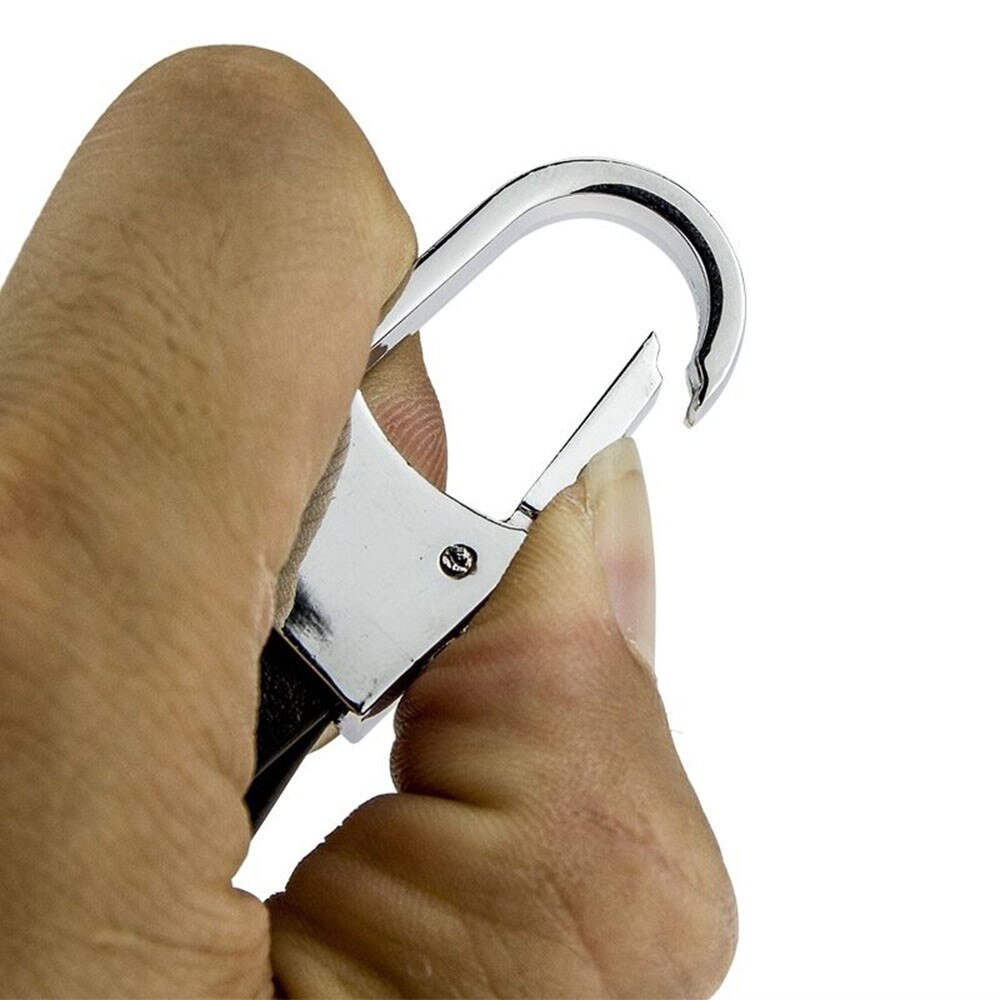 Black Leather Strap Keyring Keychain Key Chain Ring Key Fob 18 Sept 21
