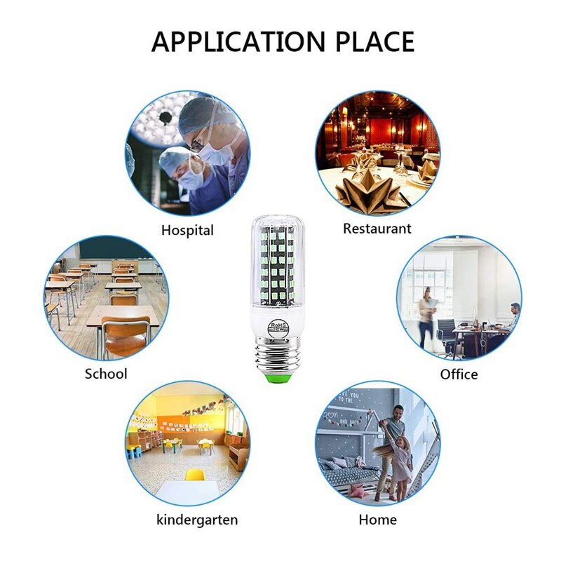Lampada A Raggi Ultravioletti Germicida UVC di Ozono UV Della Lampada Del Cereale di Ozono Lampadina Germicida Disinfezione per La telecamera Da Letto di Scuola (220V)-ABUX