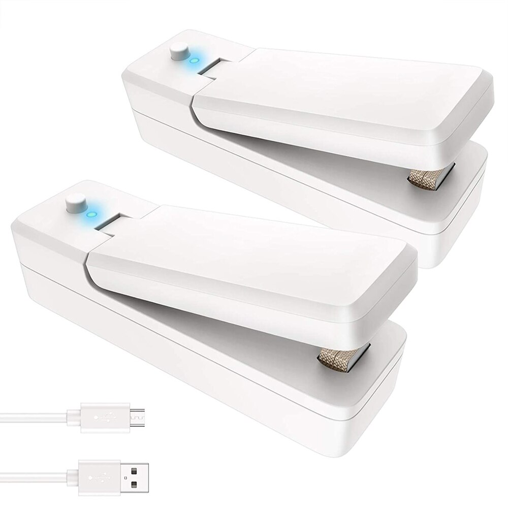 Mini Bag Sealer 2-In-1 Draagbare Dichtlassen Oplaadbare Handheld Vacuüm Dichtlassen &amp; Cutter Voor plastic Zak Opslag Voedsel