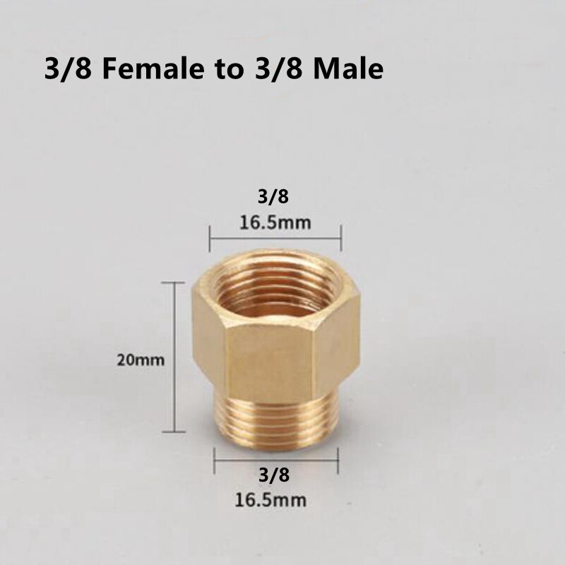 Brass 1/8 1/4 3/8 1/2 3/4 Female to Male Threaded Hex Bushing Reducer Copper Pipe Fitting Water Gas Adapter Coupler Connector: Type 16