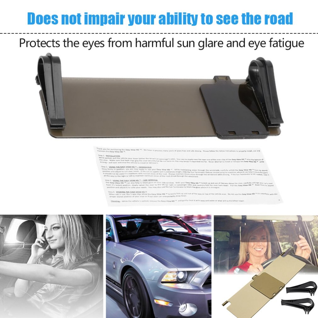 Clear Car Sun Shade Visor Goggles For Driver Day & Night UV Anti Blocker View Visor Anti-dazzle Goggles