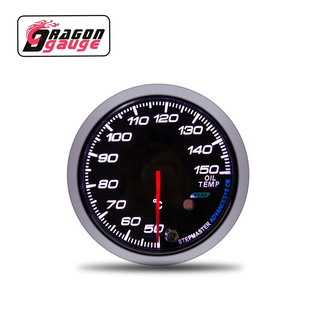 「 Dragon 」 60Mm Turbodrukmeter Toerenteller Rpm Voltmeter Air Fuel Ratio Egt Exhaust Temp Water Temp Olie Temp olie Druk Fit Voor 12V Auto: Oil temp gauge