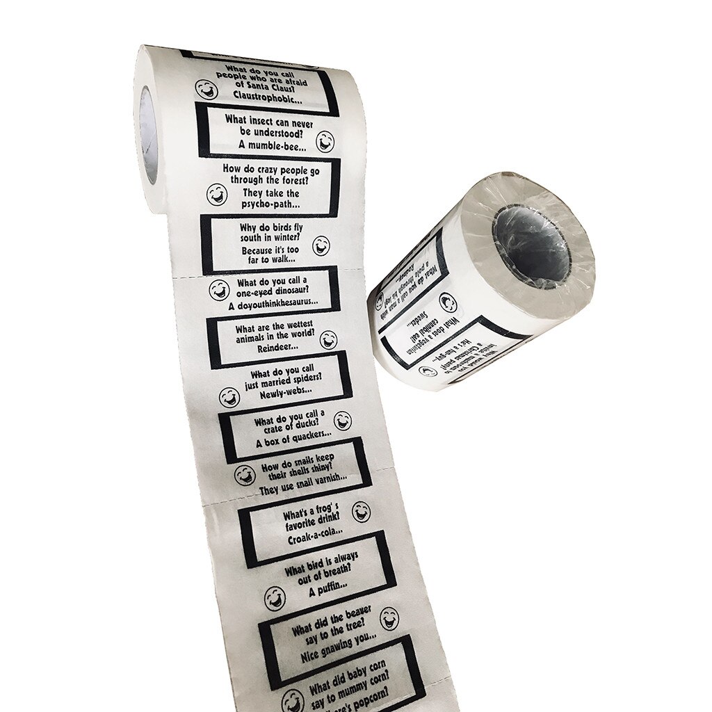 1pc Home Fun 3 Floors Bath Toilet Roll Paper Supplies Decor Tissue Rol Printed Toilet Paper Tissue Rolling Paper: A