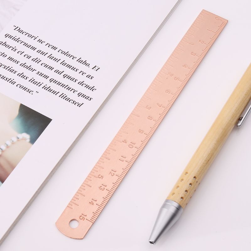 Bookmark Measuring Vintage Copper Brass Ruler Bookmark Label Book Mar... – Vicedeal
