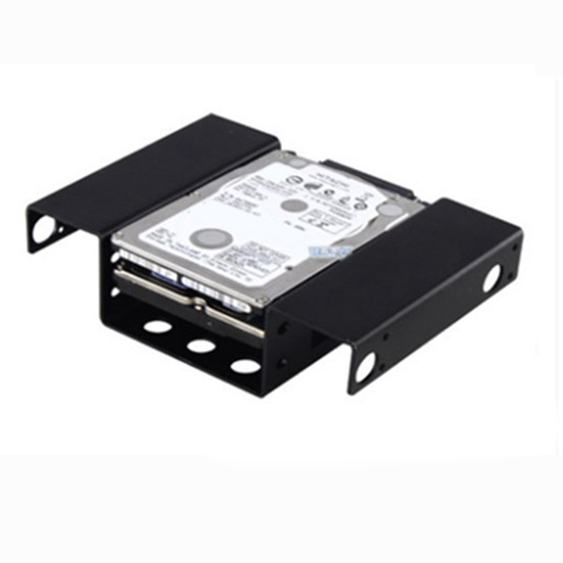 RISE-2-Bay 2.5-Inch To 5.25-Inch Adapter Bracket Hard Drive Caddy SSD Chassis Hard Drive Mounting Tray Caddy Bay