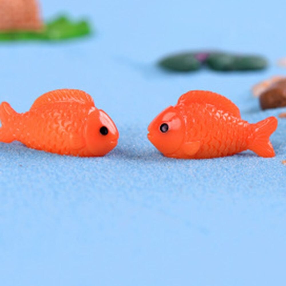 Mikro maisema lampi pieni punainen kala välimerellinen tyyli hartsi koristelu mikro maisema koristelu koristeellinen: 3