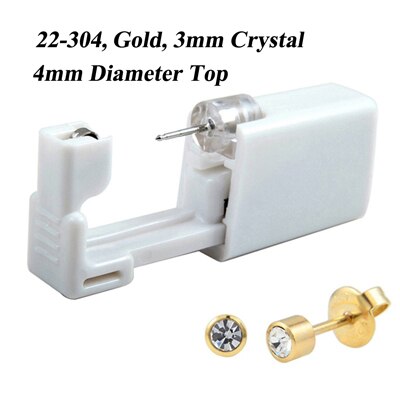 1 Unit Wegwerp Veilig Steriele Oor Piercing Unit Neus Ring Oorbel Stud Piercing Gun Piercer Tool Machine Kit stud: 22-304