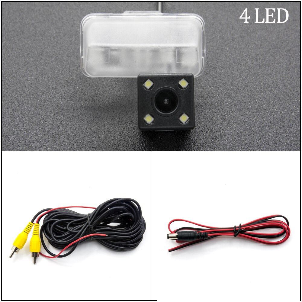 Telecamera posteriore per veicolo per Citroen C3/C3 picasso MK1 2002-2009 Berlingo MK2 2008-2017 tenere sotto controllo di parcheggio retromarcia per auto: 4 LED telecamera