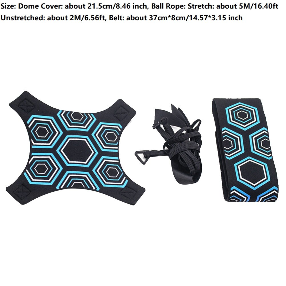 Soccer Ball Practice Belt Football Kick Training Belt Adjustable Trainer Train Equipment Practice Belt Hands Kids Adult Soccer: Blue  5m