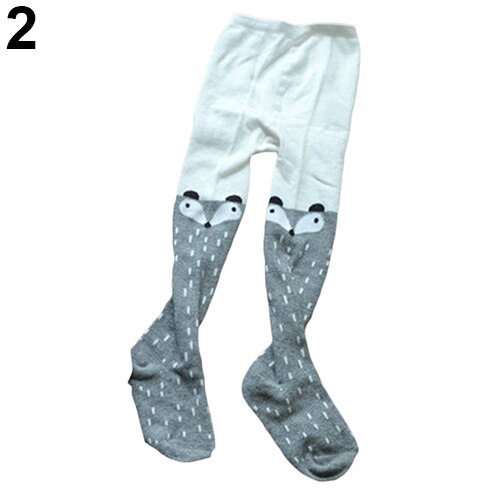 Leuke Baby Kid Panty Meisje Warm Cartoon Vos Patroon Panty Kous Broek Panty Animal Print Panty