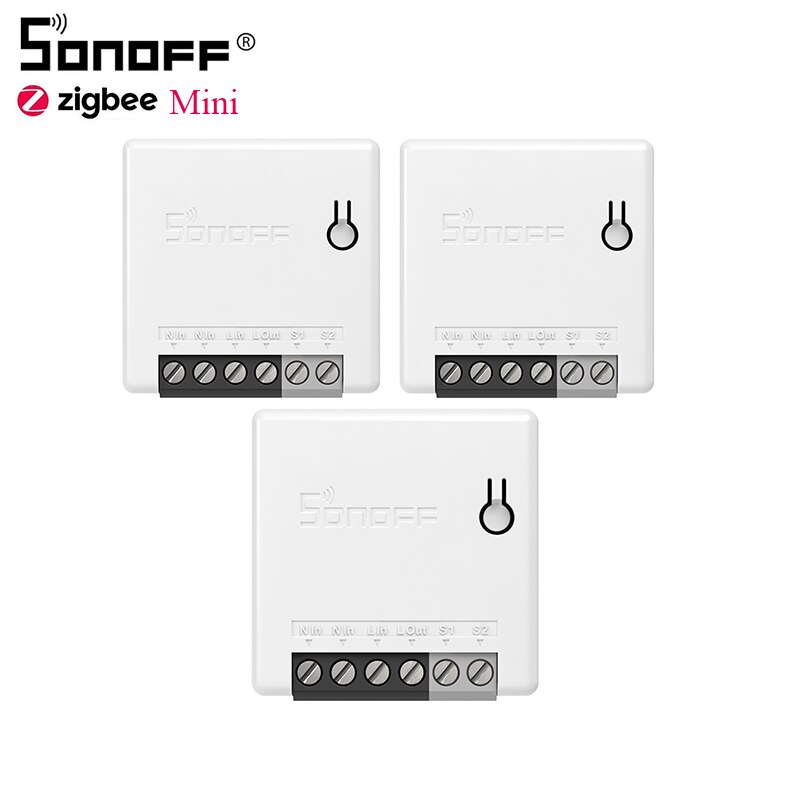 1/10 stück itead sonoff zbmini zigbee 3.0 schalter 10a timer smart home steuerung per ewelink app ein/aus, kompatibel mit alexa und google home: 3 stck.
