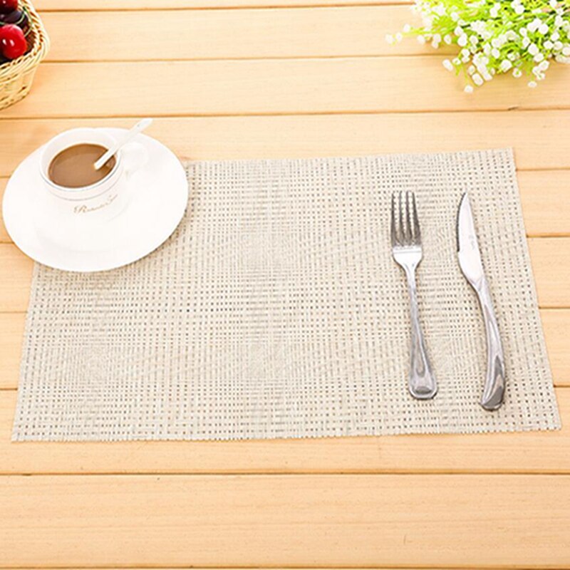 Moderne Stijl Servies Matten Pads Keuken Placemats Pvc Servet Decoratieve Placemats Voor Eettafel: beige