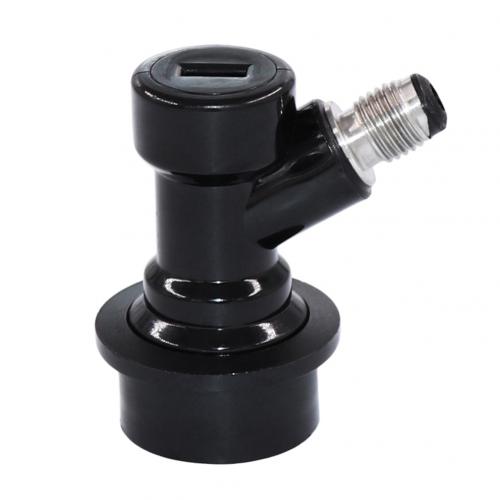 Homebrew Beer Keg Connector Dispenser Ball Lock Keg Disconnect Liquid / Gas Connectors for Ball Lock Keg: Black Threaded Mouth