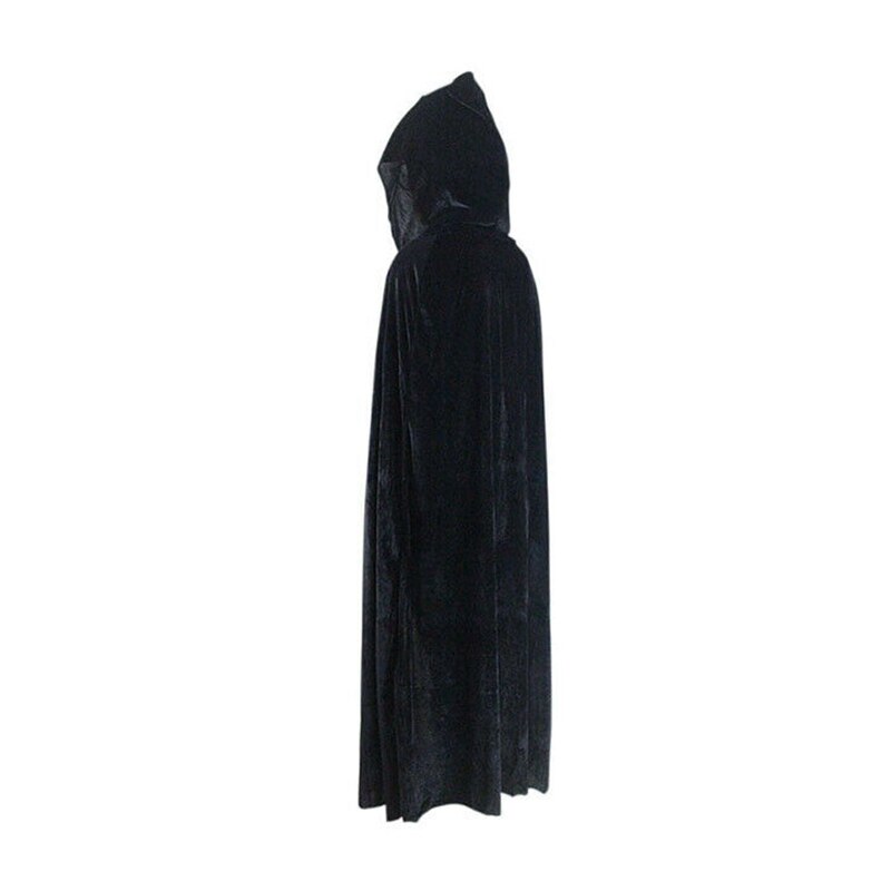 Gothic Losse Hooded Mantel Elf Carnaval Halloween Mantels Capes Kids Gewaad Speelgoed Grim Reaper Party Dress Up: Black
