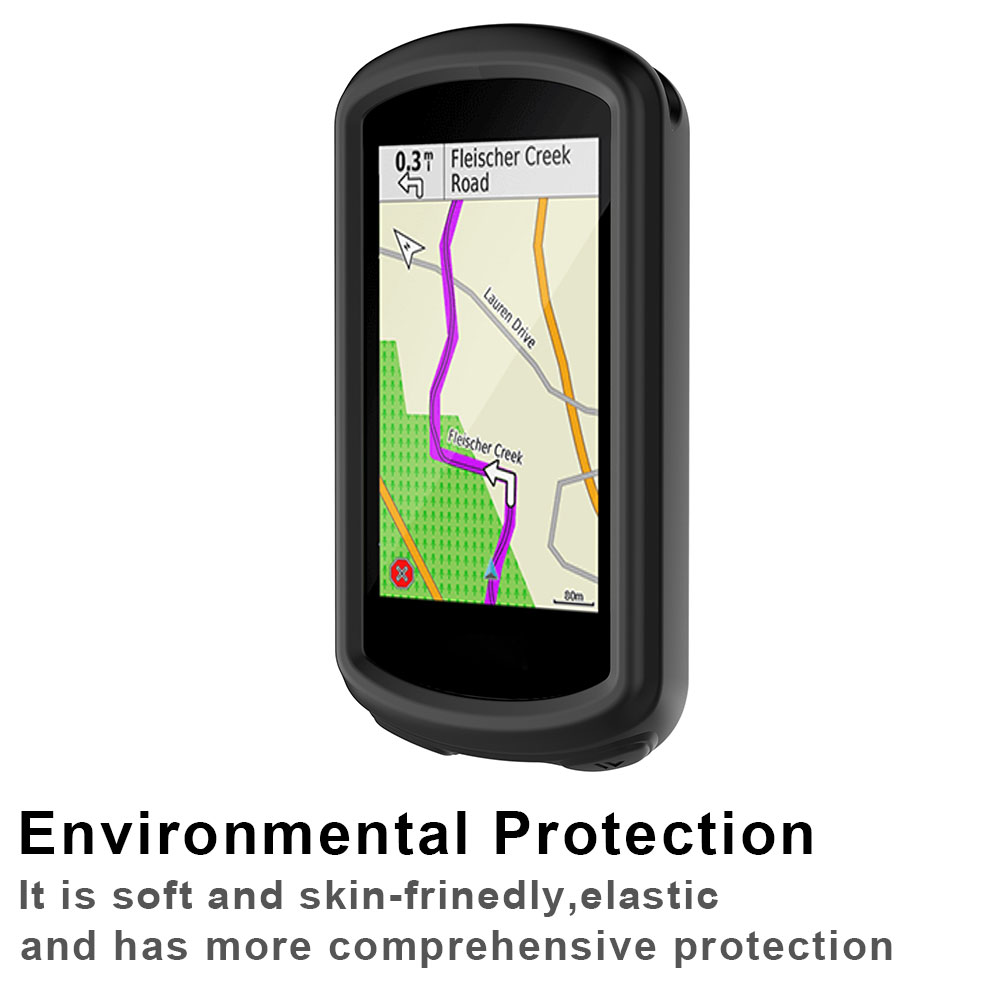 Funda protectora de silicona 2 en 1 para ordenador de bicicleta Garmin Edge 1030 + película de vidrio para Edge 1030 Plus