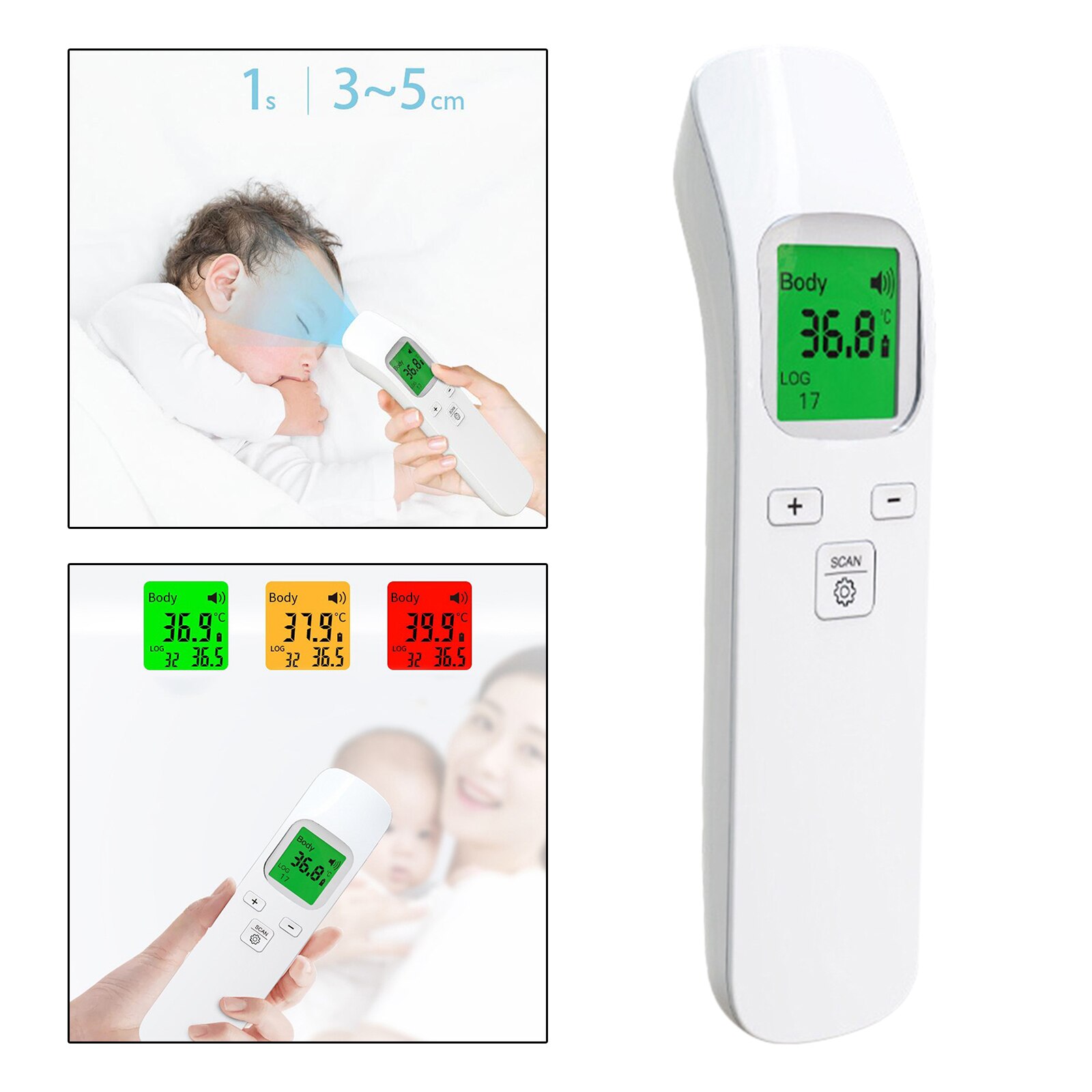 Portable Household Touchless Forehead Thermometer 1S ℃/℉ for Baby Adults