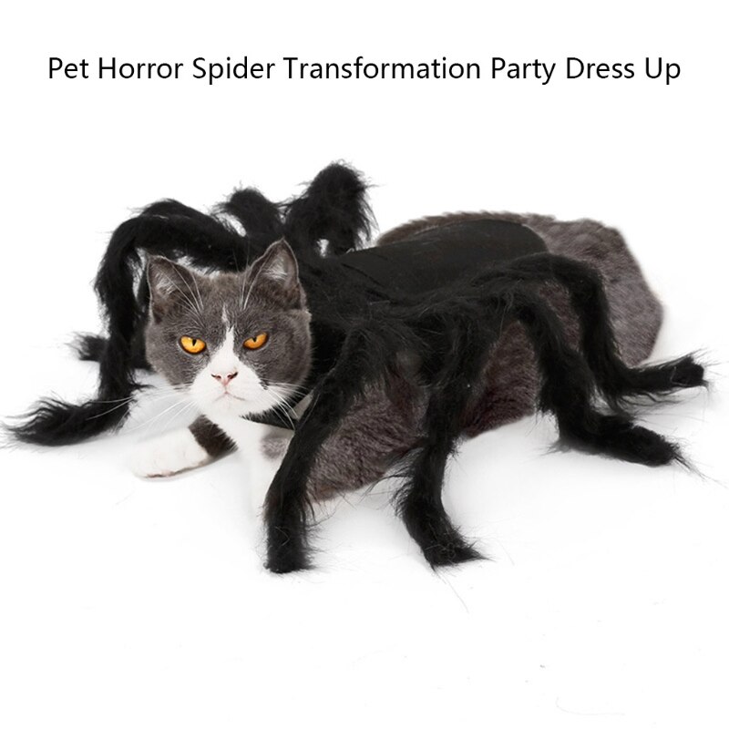 594C Halloween Dog Spider Costume Theme Party Decoration Dog Cat Cosplay Dress Outfit