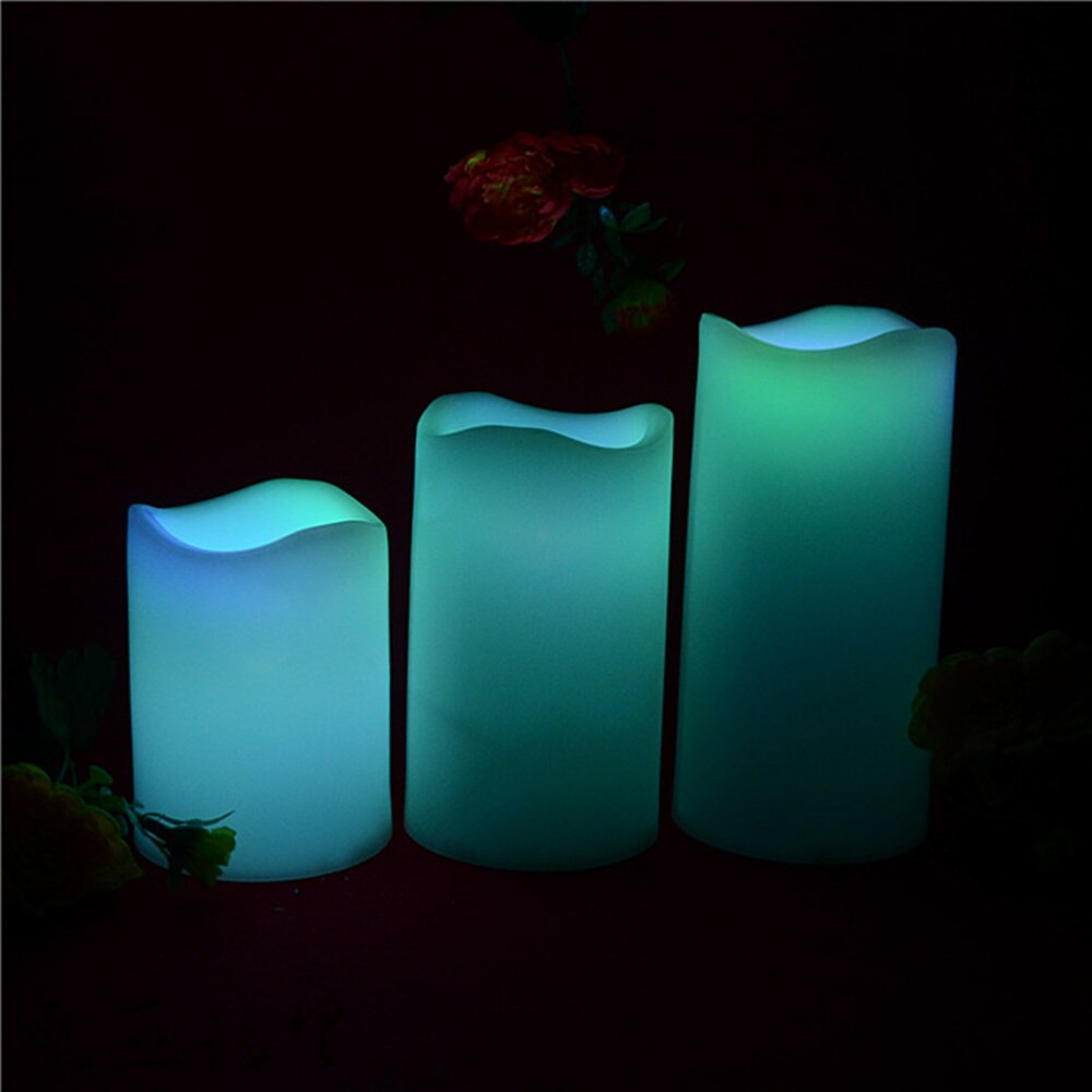 3PCS Battery Operated LED Pillars Candle with and ... – Vicedeal