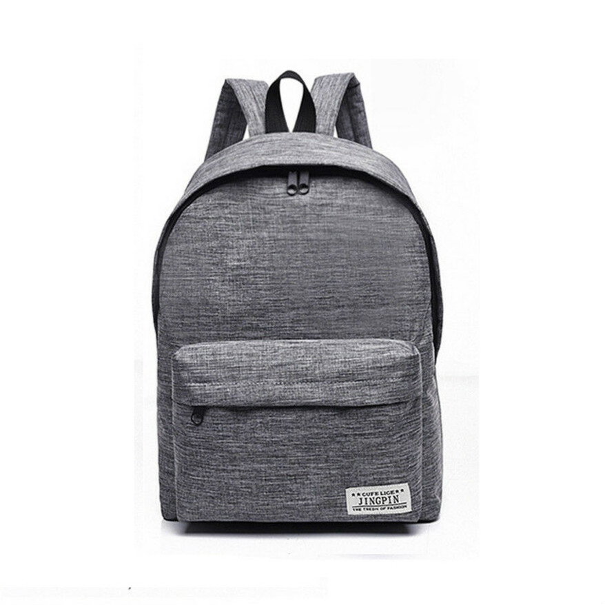 Décontracté hommes femmes universel sac à dos angleterre style toile sac d'école couleur unie Portable sac à bandoulière
