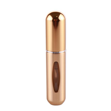 Vaporisateur de parfum rechargeable en aluminium, facile à transporter, Mini récipient, bouteilles de stockage de cosmétiques vides, 5ml: 5ml BRIGHT GOLD