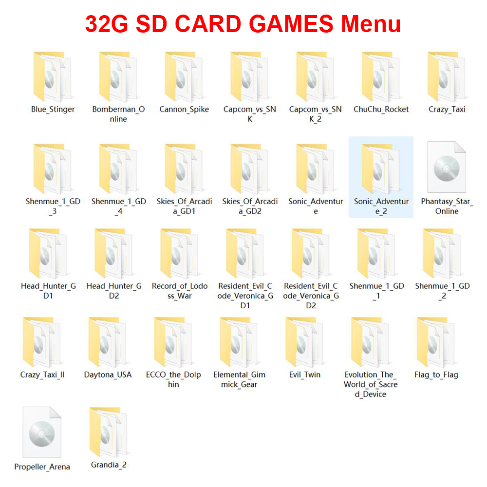 Jeu de cartes SD Dreamshell avec 38 jeux pour console Sega Dreamcast DC, adaptateur de lecteur de carte SD: Default Title