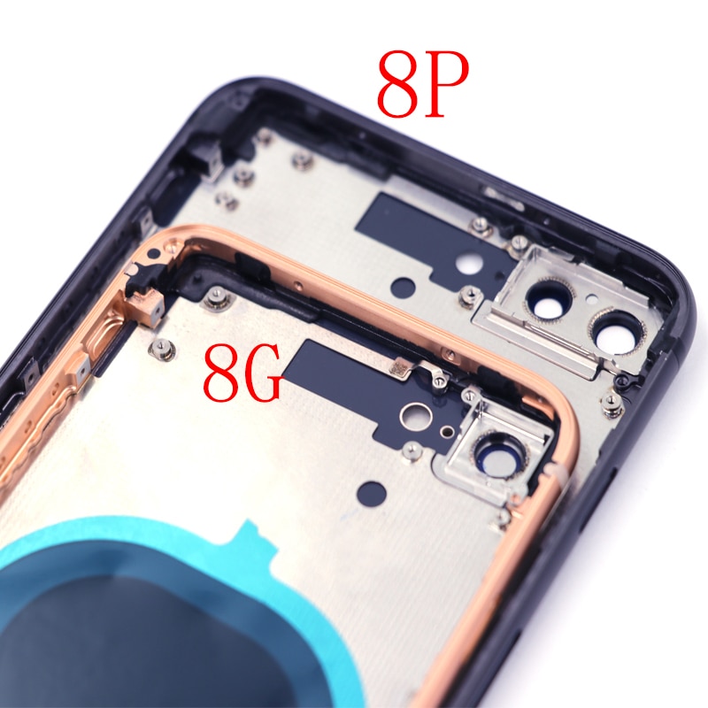 Dla iPhone 8 8 Plus wysokiej jakości tylna rama środkowa obudowa obudowa tylna pokrywa z kartą SIM czarny biały czerwony złoty zamiennik