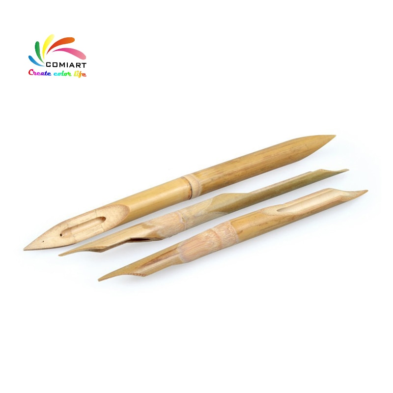 3 stk bambus pen keramik ler forme bambus reed penne polymer keramiske forme værktøjer kunst håndværk gør værktøjer