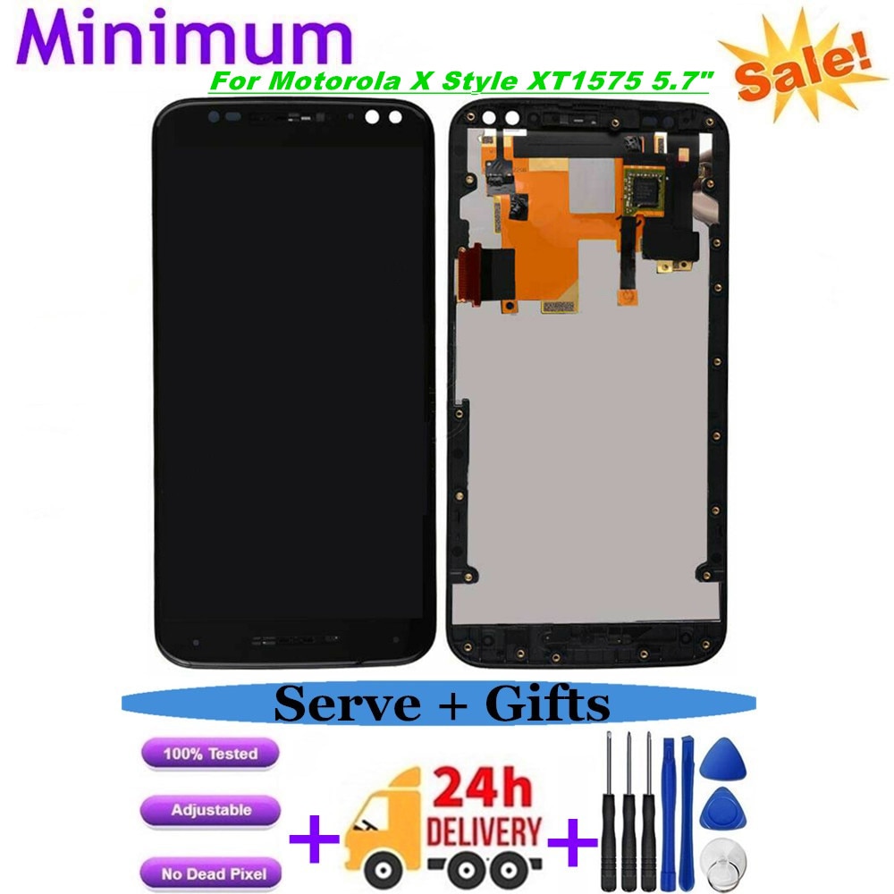 For Motorola Moto X Style XT1575 XT1572 5.7" LCD Display Touch Screen Digitizer Assembly With Frame Replacement Parts