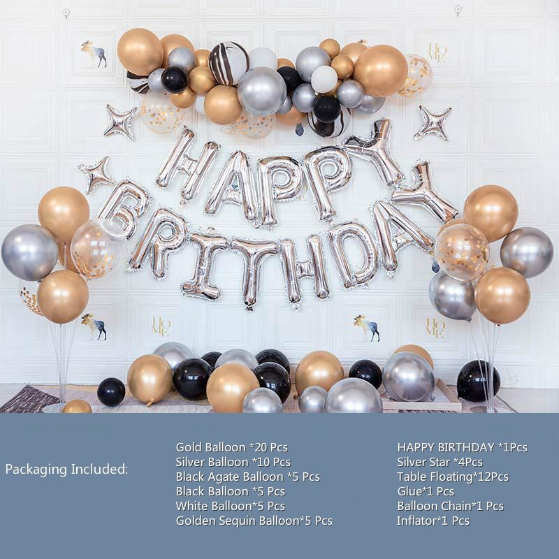 Vrij Opgeven Cijfers Birthday Party Decoratie Achtergrond Muur Decoratie Aluminium Ballon Folie Set: As Picture3