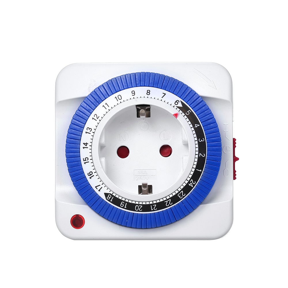 Stecker-in 24 Stunde Timer Steckdose Mechanische Programm Timer Schalter Buchse Steckdose Schutz Energie Saveing EU/UNS stecker 48 schalter