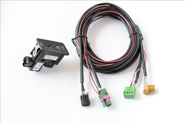 MIB2 CarPlay USB AUX Switch CarPlay MDI USB AMI Adapter Plug Socket Harness Cable For V.W Golf 7 MK7 5G0 035 222 F 5Q0035726H