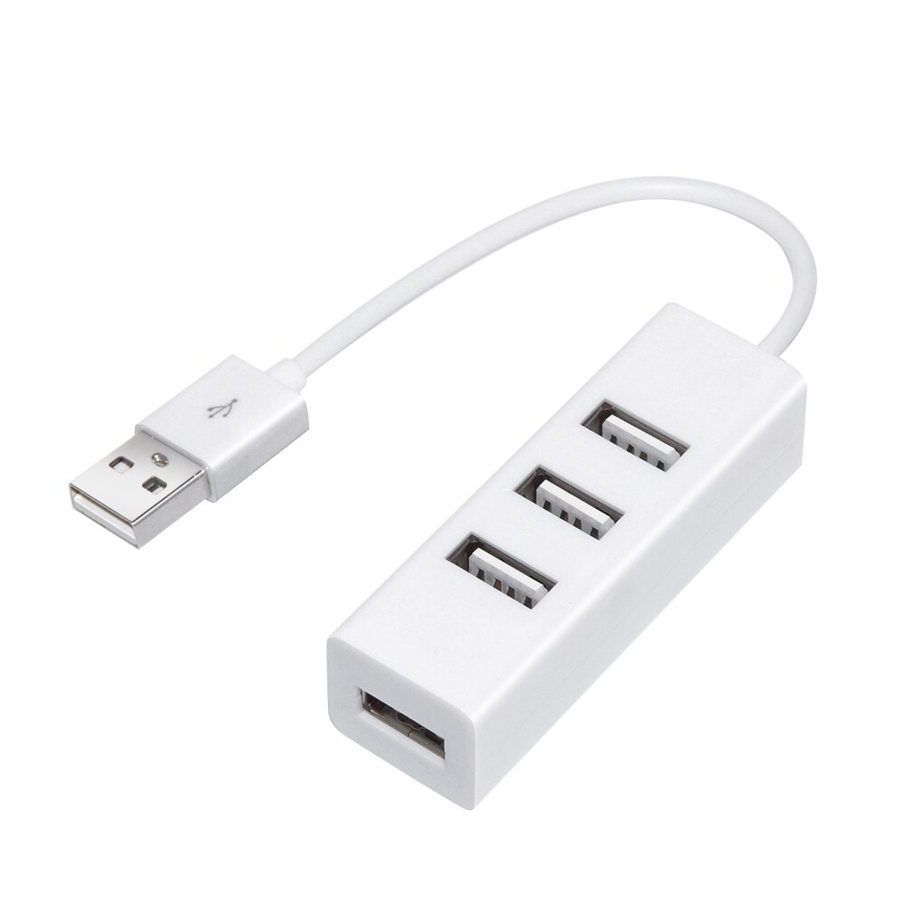 4 Ports USB 2.0 HUB Multi Splitter Expander Multiple Adapter Cable Splitter For Pc Laptop Accessories разветвитель: white