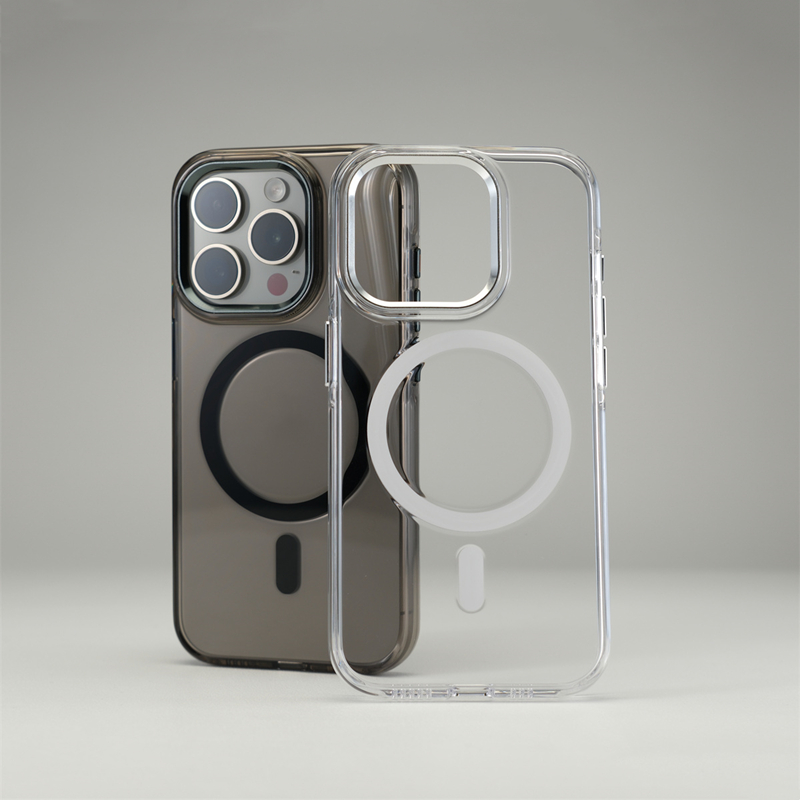 Funda de teléfono MagSafe para iPhone, carcasa ultrafina de cristal duro transparente para iPhone 15, 16Pro max, 16, 14 Pro, carga inalámbrica
