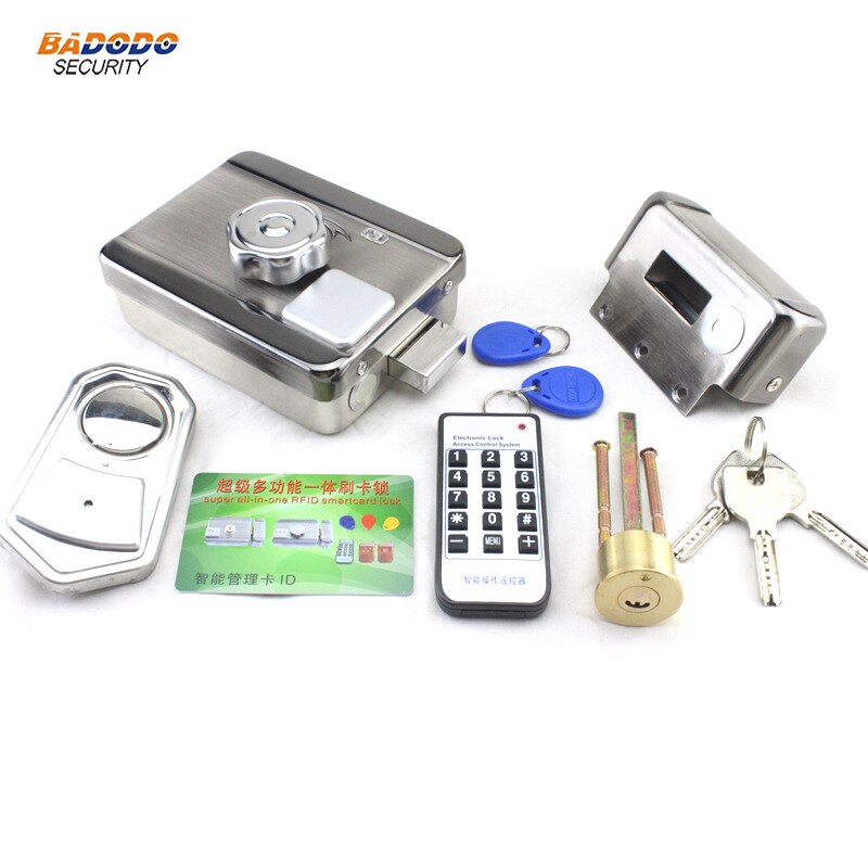 Anti-smashing metal DC12V 125KHz RFID ID card electric lock door lock can work with intercom for home office access control