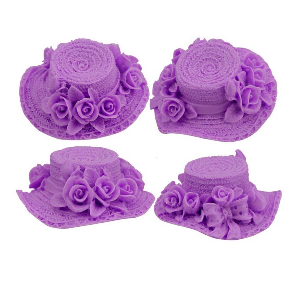 Molde de silicona artesanal con forma de sombrero 3D, molde de pastel, herramientas de manualidades para cocina para hornear Fondant, Chocolate, hacer silicona para jabón en forma de molde