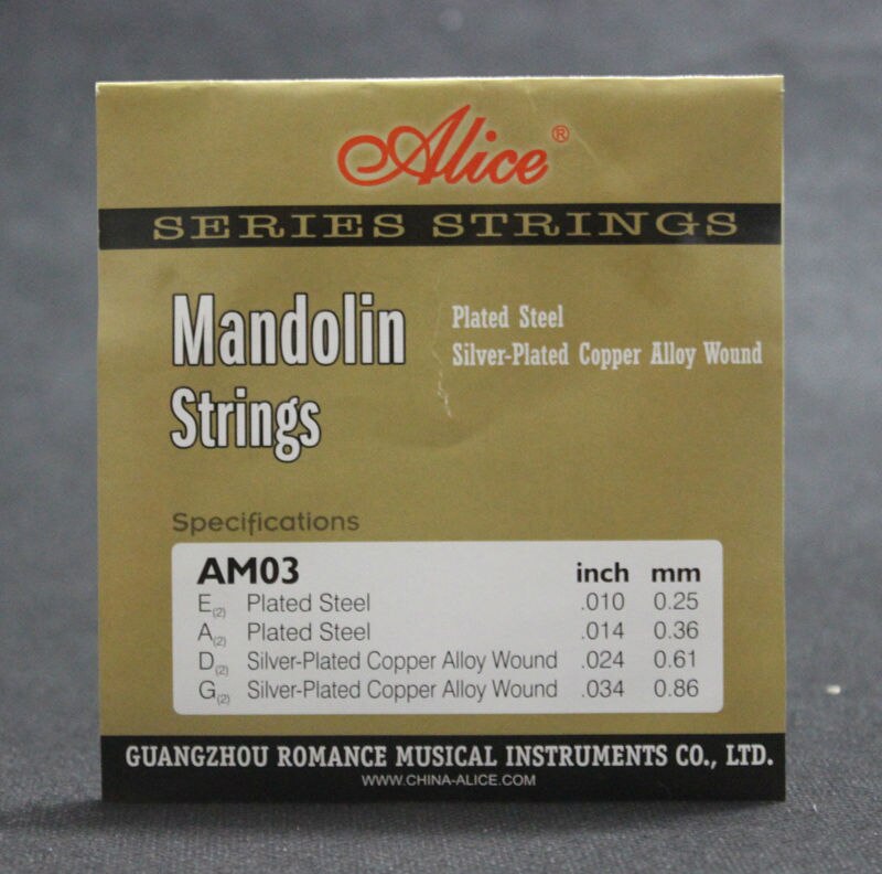 Loop End Mandolin Strings 10 Sets Alice AM03 Stainless Steel Silver-Plated L... – Grandado