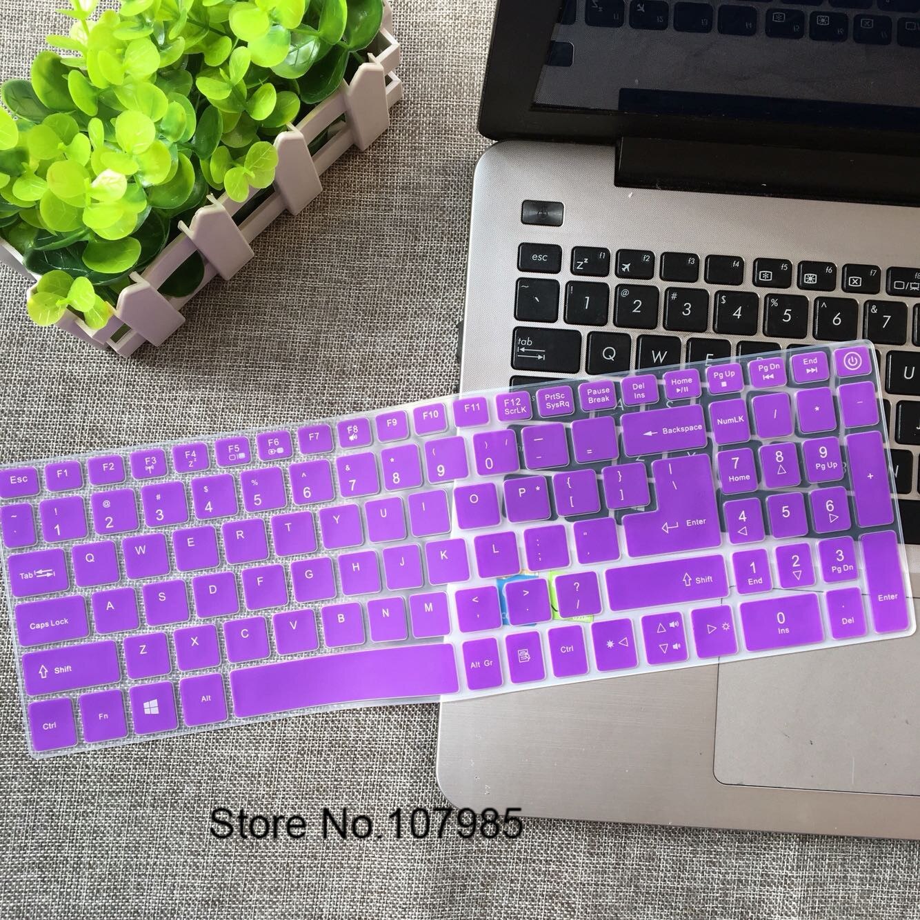 15 pouces clavier couverture de clavier En Silicone Protecteur pour Acer Aspire e15 e 15 E5-573g 532 522 V3-574 F5-572 TMP257 E5-573 E5 573G: Purple
