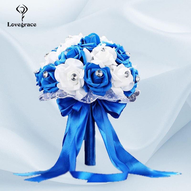 Lovegrace Hochzeit Strauß Braut Strauß Mariage die Seide Künstliche Blumen Rosen Hochzeit Strauß für Brautjungfern Hochzeit Zubehör