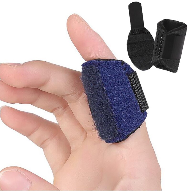 1 stk smertelindrende fingerskinnefrakturbeskyttelsesbøjlekorrektorstøtte med justerbar tapebandage